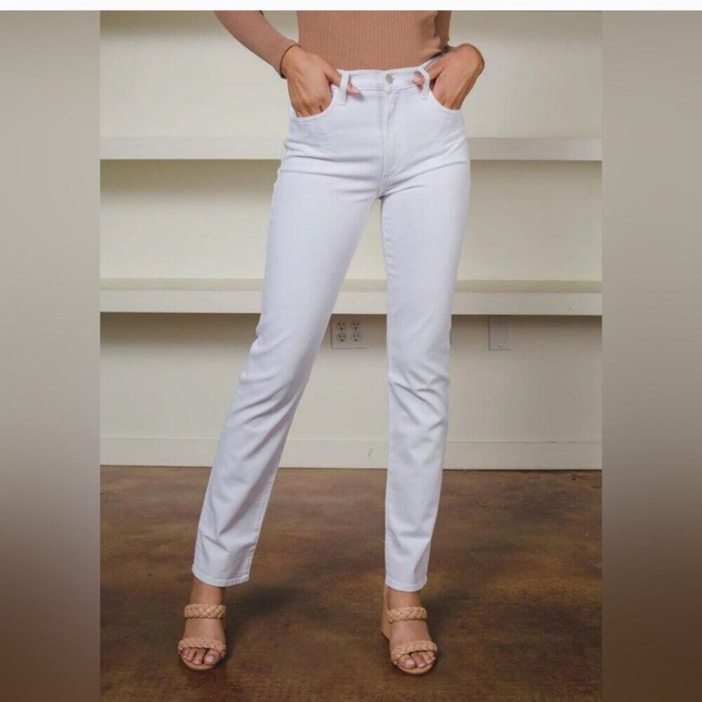 JOES JEANS "RUNWAY LUNA" HIGH RISE CIGARETTE 32” inseam- WHITE- sz 23